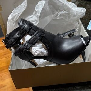 Michael Kors Black Peep-Toe Heels